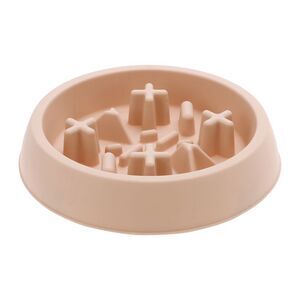 Convenient Round Dog Bowl for Indoor and Outdoor Pink